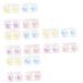 Gatuida pack with 16 pieces of contact lens container Storage container for contact lenses make -up holder Accessories for contact lenses of portable lens support solution container cosmetics