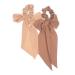 Kitsch Crepe Hair Scarf Scrunchies - Hair Ribbons for Women | No Damage Ribbon Hair Ties | Bow Hair Ties for Teens | Stylish Hair Scrunchies with Bow | Hair Tie Scarf as Ponytail Holders (TerraCota) Terra Cotta