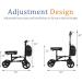 BlessReach Economy Knee Scooter - Steerable Knee Walker for Foot Injuries - Compact Crutch Alternative with Dual Braking System (Black) - Buy Online on GoSupps.com