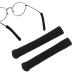 Rosixehird glasses hangers sleeves knitting glasses barbar cushions slip -resistant elastic glasses tube handle glasses cushion for glasses sunglasses reading glasses black
