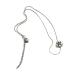 Oralgos Elegant necklace with flower charm trailer simple necklace adjustable collarbone chain fashionable jewelry for women and girls silver-colored flower necklace