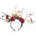 Lurrose headband Branch Antler Headdress Elf Flower Headwear antler flower floral hair garland Forest Hair Accessory christmas party favor halloween headpiece antlers plastic Fairy - Buy Online on GoSupps.com