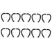 Clispeed 10 pair of anti-Snag ear bruke headgear belt facial mask for children hook mask ear bracket mask earplug glasses ear clip ear protector earlift wager 10x3cm