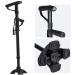 Walkers for Seniors Aluminum Alloy Crutches Adult Crutches Adjustable Length (78-100.5Cm) Ten Height Adjustable Stand-Up Assist Handle with Flashlight rollator Walker Durable Mobility Aid