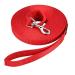 Happy Hachi tow lines for dogs 3m /5m /10m /15m /20m /33m nylon dog leash with robust & weatherproof training leash with D-carabiner and grip cushion for large to small dogs (33m red) 33m red