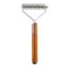 Coat King Dog Dematting Comb Pet Grooming Tool Undercoat Rake Removes Loose Undercoat Knots Mats and Tangled Hair for cats and dogs Stainless Steel with Wooden Handle (Large)