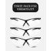 Aqulius 3pk Shooting Glasses - Safety Eyewear for Shooting Range - Tactical Goggles Black w/ Clear Lens - Buy Online on GoSupps.com