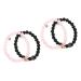 TENDYCOCO 2 Pairs Glass Miss Wrist Chain Letter 7.5x6cmx2pcs Assorted Colorx2pcs