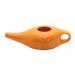 Ceramic Neti Pot 250ml Durable Ceramic Neti Pot with Handle Handcrafted Nasal Washing Jug Comfortable Spout Pot for Sinus Rhinitis Allergy Relaxing Orange