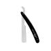 Barber Turkish Razor | Professional Straight Razor (Black & Silver) Black Handle/Silver Blade Holder