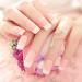 24Pcs/Set Press On Nails Simple and fresh pink and white Length False Nails Acrylic Fake Nails Full Cover Nails Tips Artificial Finger Manicure Press on nails for Women and Girls