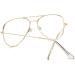 ALWAYSUV Classic Vintage Metal Frame Glasses - Decorative Golden Eyewear for Timeless Style - Buy Online on GoSupps.com