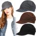 3 Pieces Women Newsboy Cabbie Cap Vintage Beret Hats for Women Winter Baseball Cap Painter Visor Hats for Hair Loss Women Black, Grey, Coffee