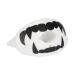 Sports-mouth protection shock mouth protection for young people and adult TPR Sport-mouth protection for football lacrosse hockey basketball (white fangs)