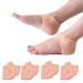 4 Pairs Silicone Heel Cups  Plantar Fasciitis Inserts  Breathable Heel Socks Protectors for Dry Cracked Heel and Reduce Pains of Plantar Fasciitis for Men and Women