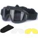 Tactical Airsoft Goggles Anti Fog Shooting Glasses Impact Resistant Safety Goggles with 3 Interchangable Lens