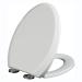Elongated Toilet Seat Cover UF Heavy Duty Soft Close Toilet Seat Top Mounting Metal Bolts Quick Release Easy Install Clean Toilet Seats White S Little Surprise Small