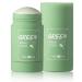 Green Clay Purifying Clay Stick Face Cover Deep Cleansing Moisturizing Facial Blackhead Remover Green Tea Face Cover Green Tea Purifying Style 1