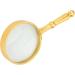 Magnifying Glass 6X Retro Gold Optical Full Metal 75mm Reading Magnifying Glass for Elderly People Microscope - Buy Online on GoSupps.com