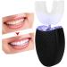 Cocoarm U-Shaped Sonic Toothbrush for Adults | Automatic Silicone Brush Head | Food Quality Oral Care | Ultrasonic Cleaning (Black) - Buy Online on GoSupps.com