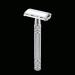Double Edge Brass Razor - Premium Manual Shaver for Men | Silver Butterfly Design - Buy Online on GoSupps.com