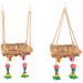 POPETPOP Bird Hammock-Bird Foraging Toy Perch Net Seagrass Mat Parakeet Swing Bird Toys for Cockatoo Cockatiels-Conure-Budgie-Parakeet-Lovebird-Parrots - Buy Online on GoSupps.com