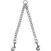 Kissral Metal Double Dog Lead Double Ended Metal Lead for Dogs Durable Dog Chain for Two Dogs 2 Way No Tangle Coupler Double Pet Dog Chain Lead Leash for Walking Training (4.0mm70cm)