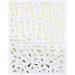 Gold/Silver Nail Art Geometric Pattern Decals Curve Patch 3D Nail Sticker Fake Fingernail Accessories Stripe Lines Nail Paste(Type B gold) Goldtype B - Buy Online on GoSupps.com