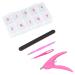 Healeved Manicure Kits Nail Art Tools Clear Nails Folding Metal Comb False Nails Nail Scraper Tool Full Cover Fake Nail Para U as Tools Nails Tools Manicure Nails Fake Dead Skin Fork French 14.5x9cm Assorted Color