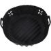 Alipis 2pcs Air Fryer Supply Kitchen Baking Liner Air Fryer Pot Aluminum Pans with Lids Airfryer Blackx2pcs 20x6.5cmx2pcs - Buy Online on GoSupps.com