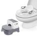 Potty Training Seat with Step Stool Ladder for Kids, Safe Toilet Seat with Splash Guard for Boys, 2 in 1 Detachable Step Stool for Girls and Boys, 2 Cushions, 1 Cleaning Brush and Hook, Gray
