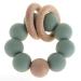 Silicone Baby Teether  Food Grade Silicone & Beech Baby Teething Toy  BPA Free (Sage)