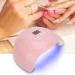 54W LED UV Gel Nail Lamp - Intelligent USB Nail Polish Dryer & Manicure Tool - Pink | Perfect for Home & Salon Use - Buy Online on GoSupps.com