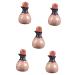 POPETPOP 5 Sets Aromatherapy Bottle Aromatherapy Lotion Refillable Essential Oil for Perfume Toiletry Containers Porcelain Soy Sauce Jar Liquid Dispenser Cosmetic Ceramics Pink Sauce Bottle