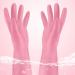 ESASAM Cleaning Gloves Rubber gloves glove kitchen pink (29 cm) dishwashing pot household velvet non-slip protective hand - Buy Online on GoSupps.com