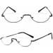BILIZA Stylish Half Moon Reading Glasses for Men & Women | 3.5X Gray Half Frame Computer Readers with Case - International Shipping Available - Buy Online on GoSupps.com