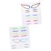 Didiseaon Didiseaon 12 Sets Colored Eyeliner Stickers Eyeliner Strip Sticker Eye Line Sticker Eye Makeup Sticker Beauty Supply Women Makeup Sticker