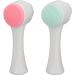 Facial Cleansing Brush Double-Sided 2 Pieces Standing Base Facial Cleansing Brush - Buy Online on GoSupps.com