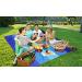 WIWIGO Sandproof Beach Blanket 79 X 83 - Waterproof Outdoor Picnic Mat for Travel, Camping, Hiking - Blue - Buy Online on GoSupps.com