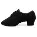 TINRYMX Boys/Men lace-up Dance Shoes Kids Ballroom Dance Practice Shoes Low Heel for Latin Tango Salsa Dance Performence Training 5.5 Big Kid Black(3210)