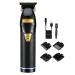 Hair Clippers USB Rechargeable Electric Beard Trimmer Barbers Hair Grooming Kit Black