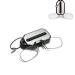 Rojada portable mini keybund reading glasses Without a gipper compact foldable fellow tray and reader rectangular reading glasses flexible armless comfort silicone-nose-knit glasses (black +200) black +200