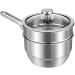 Stainless Steel Milk Pot Thickening Household Non-Stick Food Pot Pot Nonstick Metal Utensil Saucepan with Lid Frying Pan Frying Pan