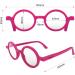 Moley London Pink Reading Glasses 3.0x | Round Stylish Readers with Spring Hinges | Men's Women's Unisex Eyewear - Buy Online on GoSupps.com