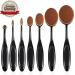 Pro Makeup Brush Set - 7 Piece Oval Head Brushes for Foundation, Concealer, Blending, Contouring - Multifunctional Tools - Buy Online on GoSupps.com