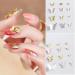 Lycegery 3D Butterfly Nail Charms - Gold and Silver Alloy Rhinestone Nail Art Decorations - Buy Online on GoSupps.com