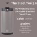 BruTrek Steel Toe 3.0 Travel Coffee Press - 20 fl.oz On The Go French Press - No Spill Lid, Double Wall Insulated - Stays Hot for Hours - Obsidian Black - Buy Online on GoSupps.com