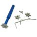 XCELLENT Replaceable Golf Club Groove Sharpener Groove Cleaner with 6 Blade Cutter for All Irons Pitching Sand Lob Gap and Approach Wedges and Utility Clubs, Re-Grooving Cleaning Tool Accessories Blue