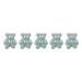 FEIlei 5PCS Cute Bear Nail Rhinestones Resin Bear Nail Gems Gummy Bear Nail Charms