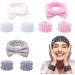 1 Set Headband Bracelet Set Elastic Head Wrap Bow Hair Accessories Plush Headband Spa Face Headband Face Wash Bracelets for Make-Up Yoga Sports Shower Dark Purple - Buy Online on GoSupps.com